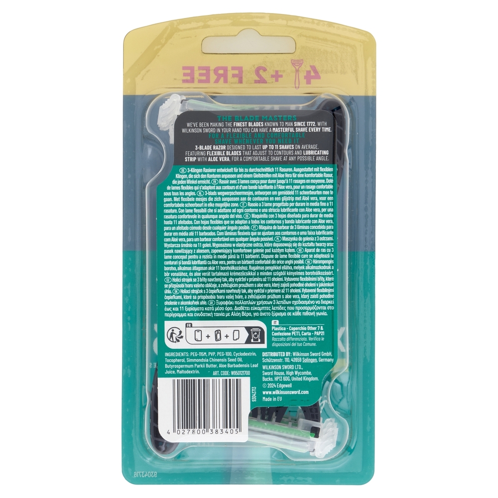 Wilkinson Sword Rasoio usa&getta Xtreme 3 Sensitive 4+2